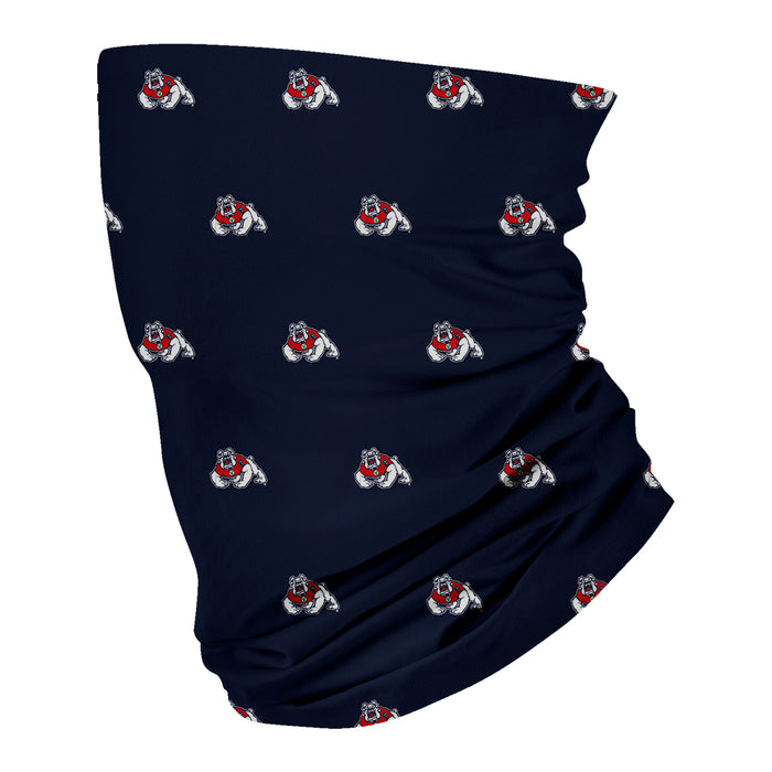 Fresno State Bulldogs Vive La Fete All Over Logo Game Day Collegiate Face Cover Soft 4-Way Stretch Two Ply Neck Gaiter - Vive La Fête - Online Apparel Store