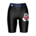 Fresno State Bulldogs Vive La Fete Game Day Logo on Thigh and Waistband Black and Navy Women Bike Short 9 Inseam"
