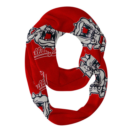 Fresno State Bulldogs Vive La Fete Repeat Logo Game Day Collegiate Women Light Weight Ultra Soft Infinity Scarf