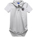 Fresno State Bulldogs Embroidered White Solid Knit Polo Onesie