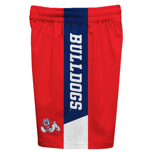 Fresno State Bulldogs Vive La Fete Game Day Red Stripes Boys Solid Blue Athletic Mesh Short - Vive La Fête - Online Apparel Store