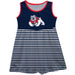Fresno State Bulldogs Vive La Fete Girls Game Day Sleeveless Tank Dress Solid Blue Logo Stripes on Skirt