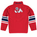 Fresno State Bulldogs Vive La Fete Game Day Red Quarter Zip Pullover Stripes on Sleeves - Vive La Fête - Online Apparel Store