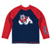 Fresno State Bulldogs Vive La Fete Blue and Red Long Sleeve Raglan Rashguard