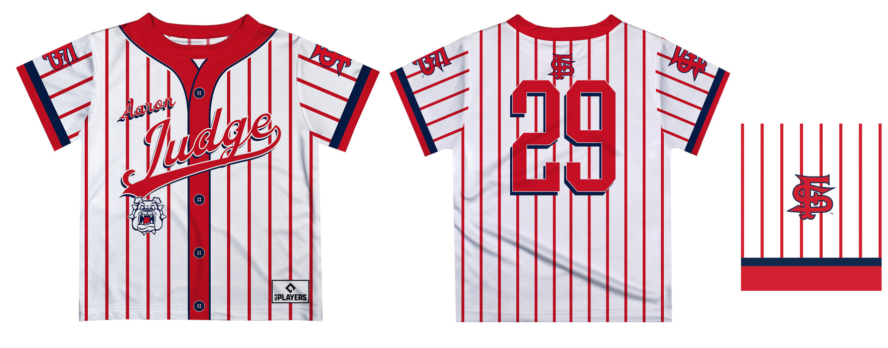 MLB Players Association Aaron Judge Fresno State Bulldogs MLBPA Officially Licensed by Vive La Fete T-Shirt - Vive La Fête - Online Apparel Store