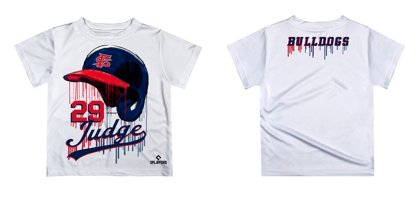 MLB Players Association Aaron Judge Fresno State Bulldogs MLBPA Officially Licensed by Vive La Fete Dripping T-Shirt - Vive La Fête - Online Apparel Store