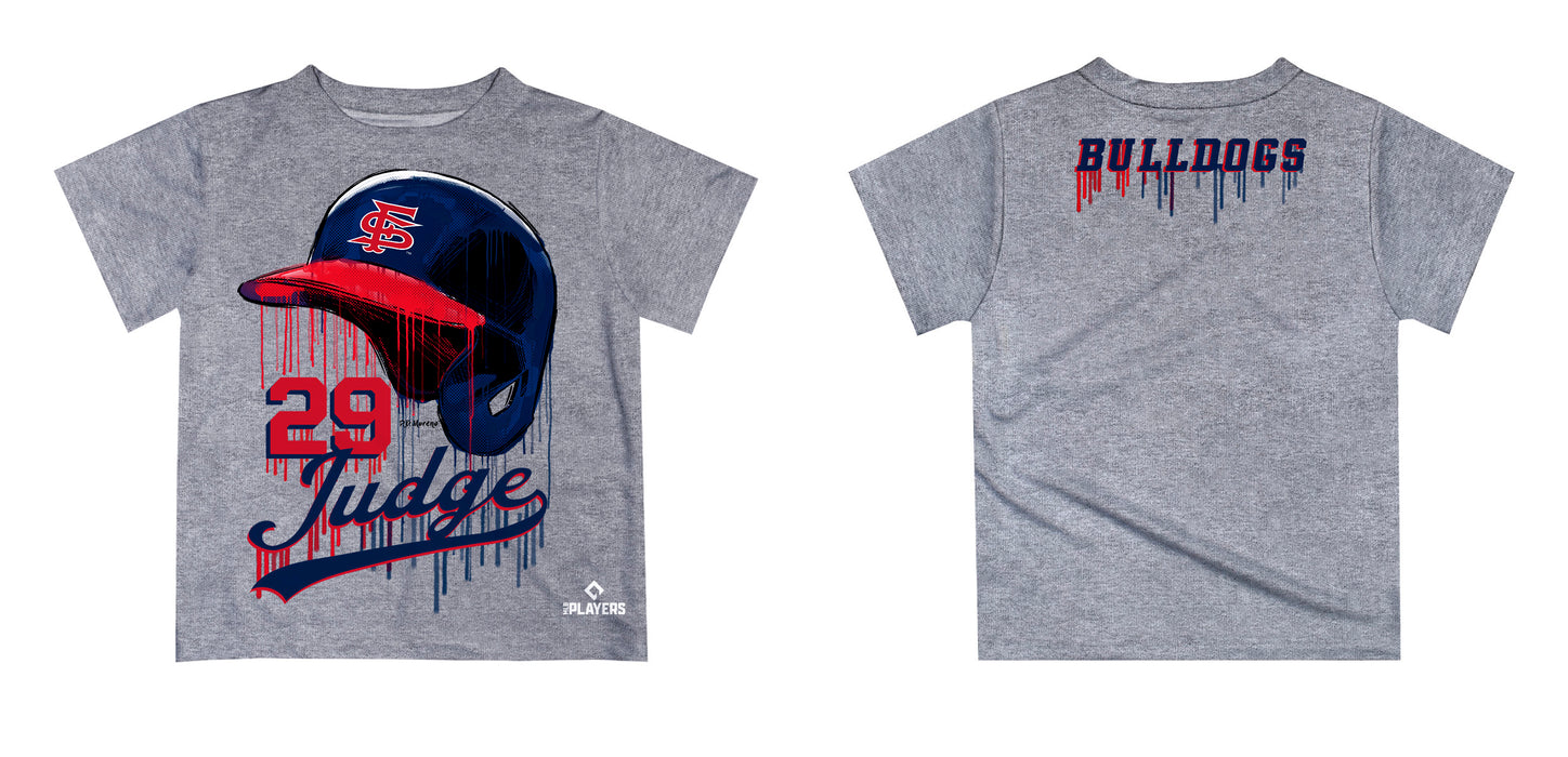 MLB Players Association Aaron Judge Fresno State Bulldogs MLBPA Officially Licensed by Vive La Fete Dripping T-Shirt - Vive La Fête - Online Apparel Store