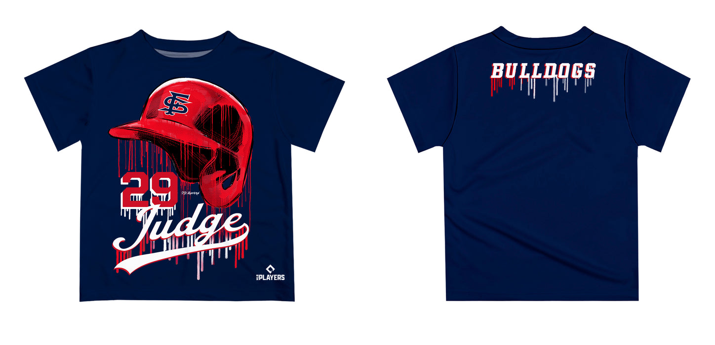 MLB Players Association Aaron Judge Fresno State Bulldogs MLBPA Officially Licensed by Vive La Fete Dripping T-Shirt - Vive La Fête - Online Apparel Store