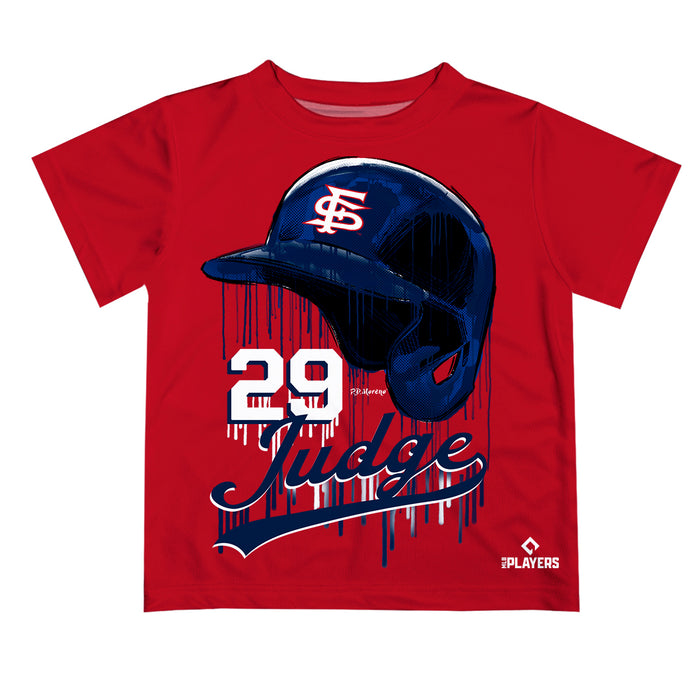 MLB Players Association Aaron Judge Fresno State Bulldogs MLBPA Officially Licensed by Vive La Fete Dripping T-Shirt