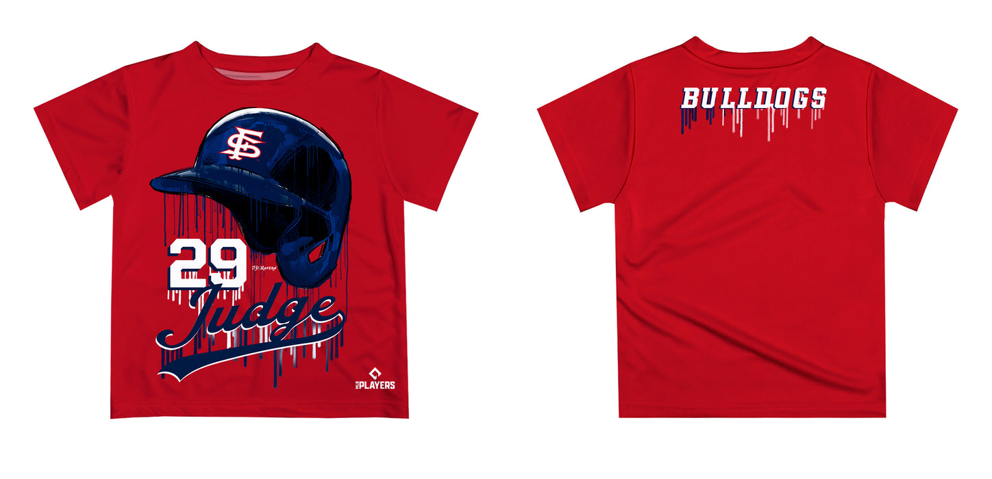 MLB Players Association Aaron Judge Fresno State Bulldogs MLBPA Officially Licensed by Vive La Fete Dripping T-Shirt - Vive La Fête - Online Apparel Store