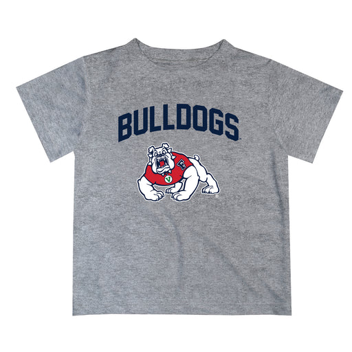 Fresno State Bulldogs Vive La Fete Boys Game Day V2 Gray Short Sleeve Tee Shirt