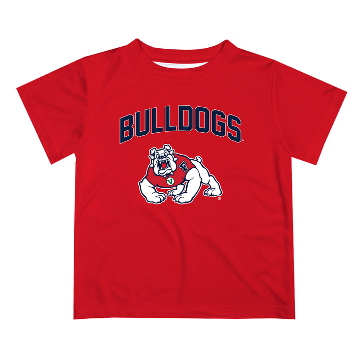 Fresno State Bulldogs Vive La Fete Boys Game Day V2 Red Short Sleeve Tee Shirt