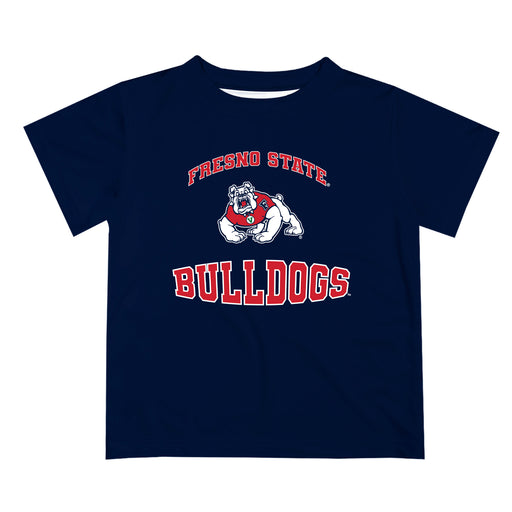 Fresno State Bulldogs Vive La Fete Boys Game Day V3 Blue Short Sleeve Tee Shirt