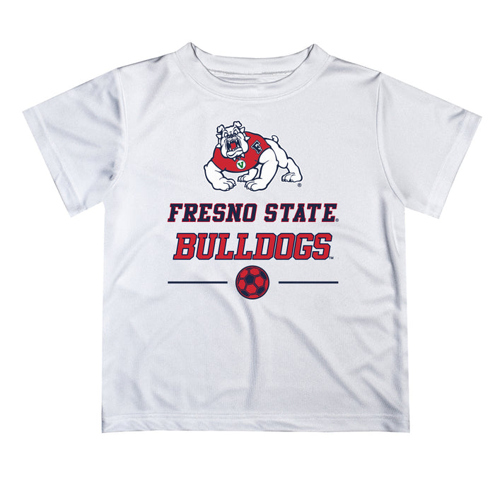 Fresno State Panthers Vive La Fete Soccer V1 White Short Sleeve Tee Shirt