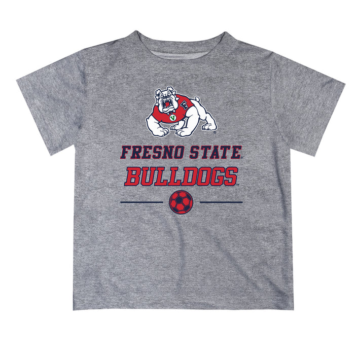 Fresno State Panthers Vive La Fete Soccer V1 Heather Gray Short Sleeve Tee Shirt