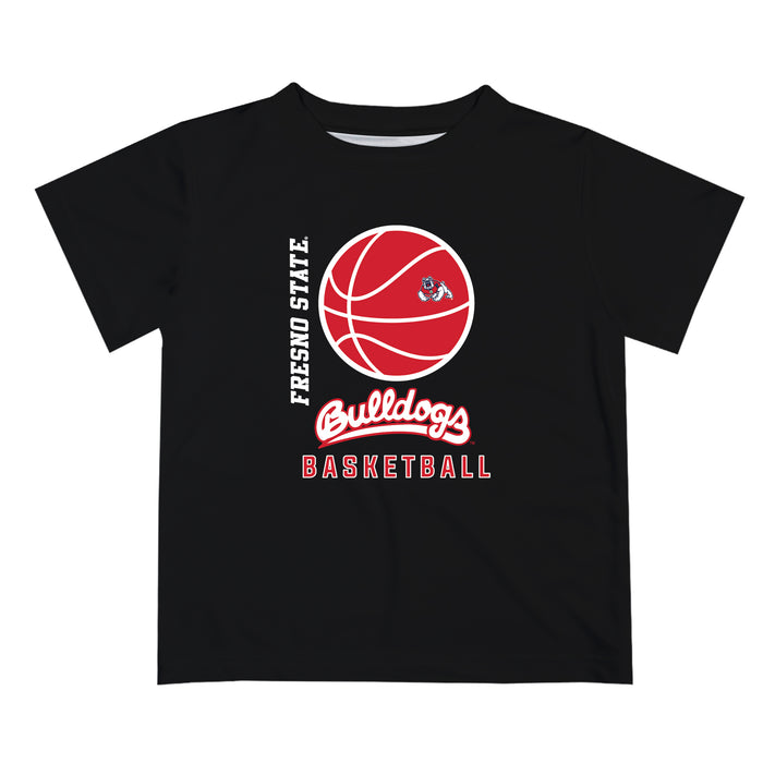 Fresno State Panthers Vive La Fete Basketball V1 Black Short Sleeve Tee Shirt
