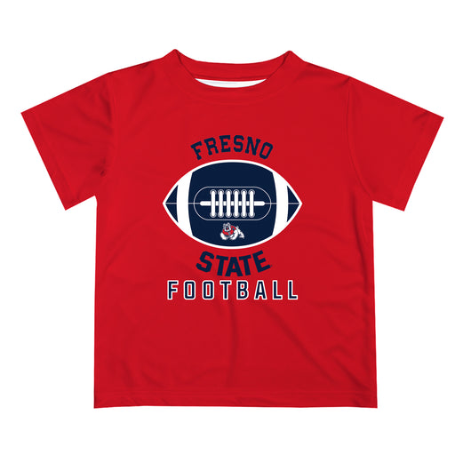 Fresno State Bulldogs Vive La Fete Football V2 Red Short Sleeve Tee Shirt