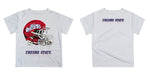 Fresno State Bulldogs Original Dripping Football Helmet Red T-Shirt by Vive La Fete - Vive La Fête - Online Apparel Store