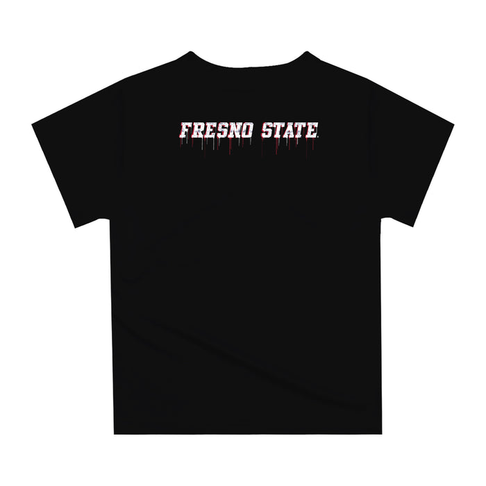 Fresno State Bulldogs Original Dripping Football Helmet Red T-Shirt by Vive La Fete - Vive La Fête - Online Apparel Store