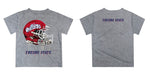 Fresno State Bulldogs Original Dripping Football Helmet Red T-Shirt by Vive La Fete - Vive La Fête - Online Apparel Store