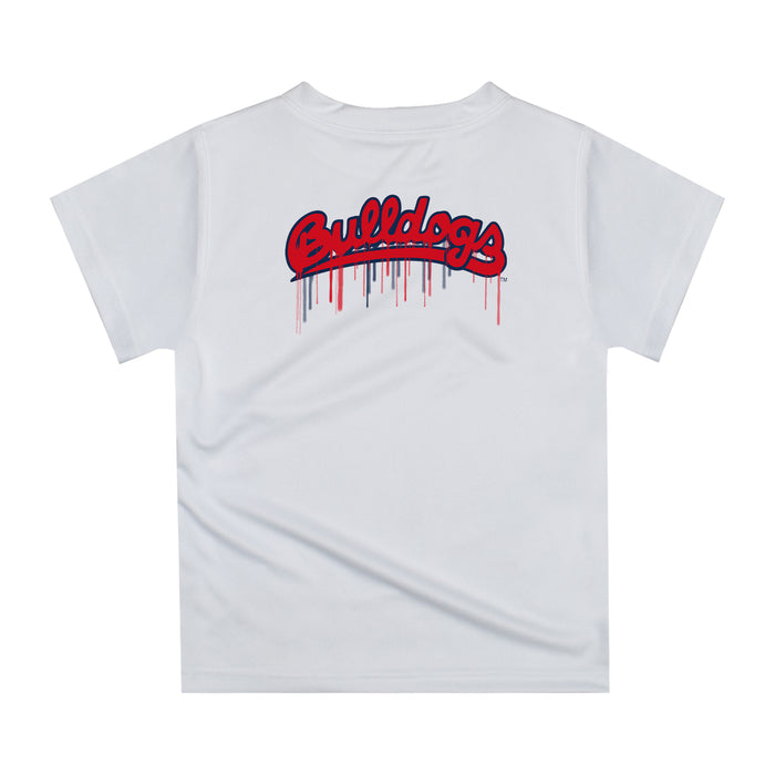 Fresno State Bulldogs Original Dripping Baseball Helmet Blue T-Shirt by Vive La Fete - Vive La Fête - Online Apparel Store