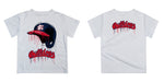Fresno State Bulldogs Original Dripping Baseball Helmet Blue T-Shirt by Vive La Fete - Vive La Fête - Online Apparel Store