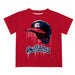 Fresno State Bulldogs Original Dripping Baseball Helmet Red T-Shirt by Vive La Fete