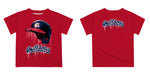 Fresno State Bulldogs Original Dripping Baseball Helmet Blue T-Shirt by Vive La Fete - Vive La Fête - Online Apparel Store