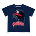 Fresno State Bulldogs Original Dripping Baseball Helmet Blue T-Shirt by Vive La Fete