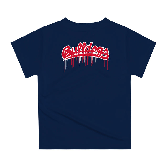 Fresno State Bulldogs Original Dripping Baseball Helmet Blue T-Shirt by Vive La Fete - Vive La Fête - Online Apparel Store