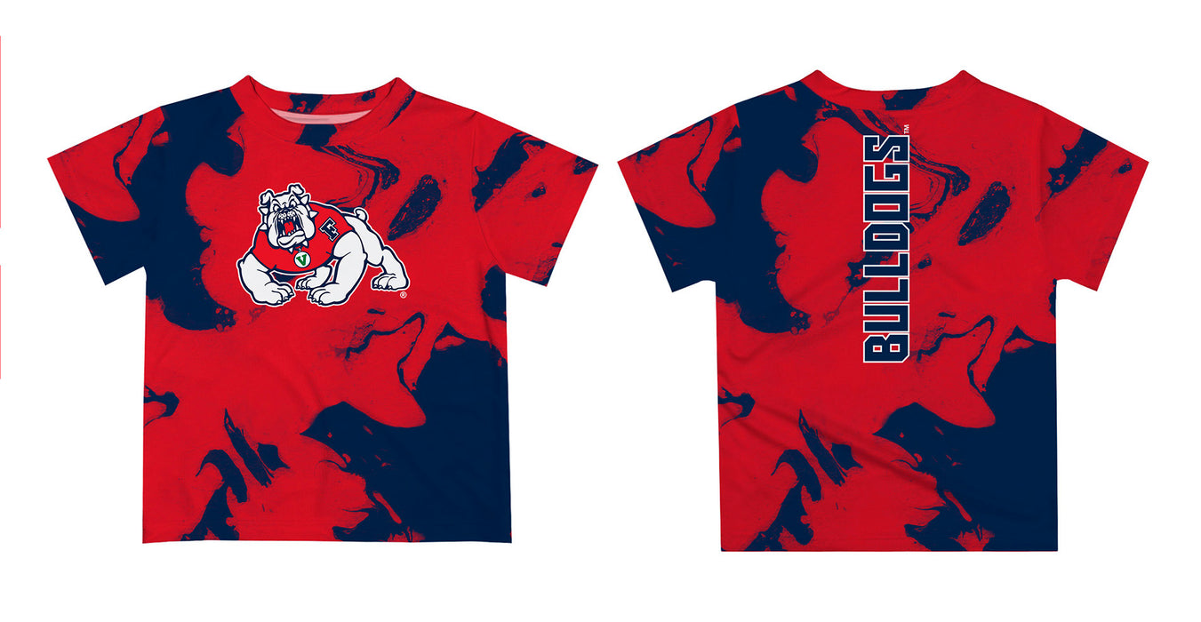 Fresno State Bulldogs Vive La Fete Marble Boys Game Day Red Short Sleeve Tee - Vive La Fête - Online Apparel Store