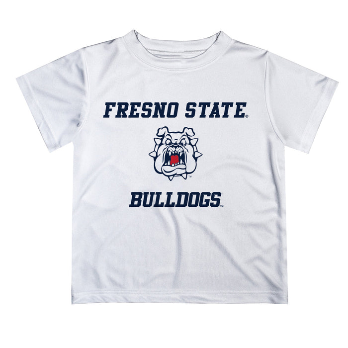 Fresno State Bulldogs Vive La Fete Boys Game Day V1 White Short Sleeve Tee Shirt