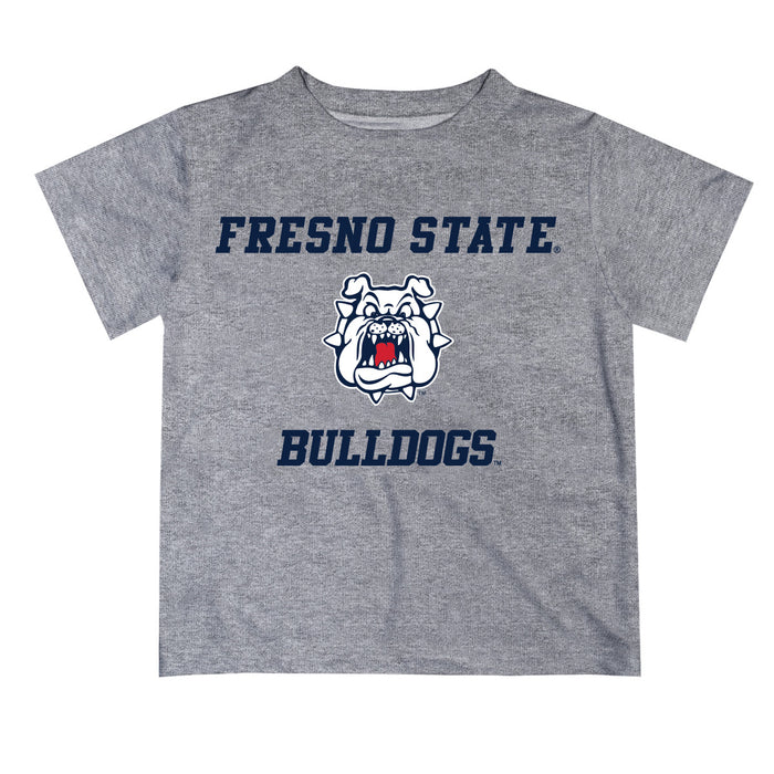 Fresno State Bulldogs Vive La Fete Boys Game Day V1 Heather Gray Short Sleeve Tee Shirt