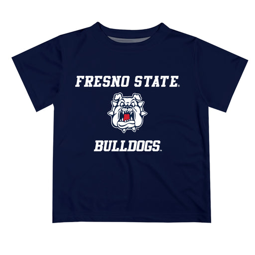 Fresno State Bulldogs Vive La Fete Boys Game Day V1 Blue Short Sleeve Tee Shirt