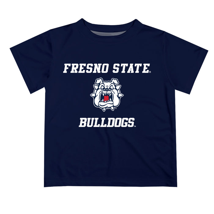 Fresno State Bulldogs Vive La Fete Boys Game Day V1 Blue Short Sleeve Tee Shirt