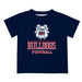 Fresno State Bulldogs Vive La Fete Football V1 Blue Short Sleeve Tee Shirt