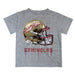 Florida State Seminoles Original Dripping Football Helmet Heather Gray T-Shirt by Vive La Fete