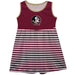 Florida State Seminoles Maroon and White Sleeveless Tank Dress with Stripes on Skirt by Vive La Fete
