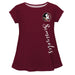 Florida State Seminoles Garnet Solid Short Sleeve Girls Laurie Top - Vive La Fête - Online Apparel Store