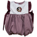 Florida State Seminoles Embroidered Maroon Gingham Girls Bubble