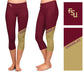 FSU Seminoles Vive La Fete Game Day Collegiate Leg Color Block Girls Maroon Gold Capri Leggings - Vive La Fête - Online Apparel Store