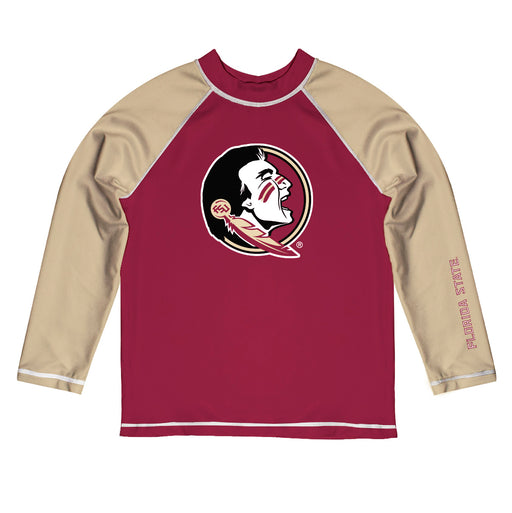 Florida State Seminoles Vive La Fete Garnet and Gold Long Sleeve Raglan Rashguard