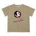 Florida State Seminoles Vive La Fete Script V1 Gold Short Sleeve Tee Shirt