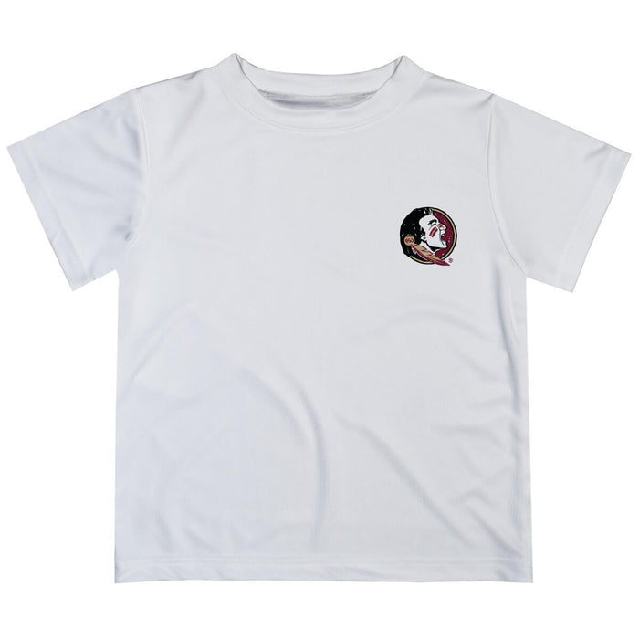 Florida State Seminoles Hand Sketched Vive La Fete Impressions Artwork Boys White Short Sleeve Tee Shirt
