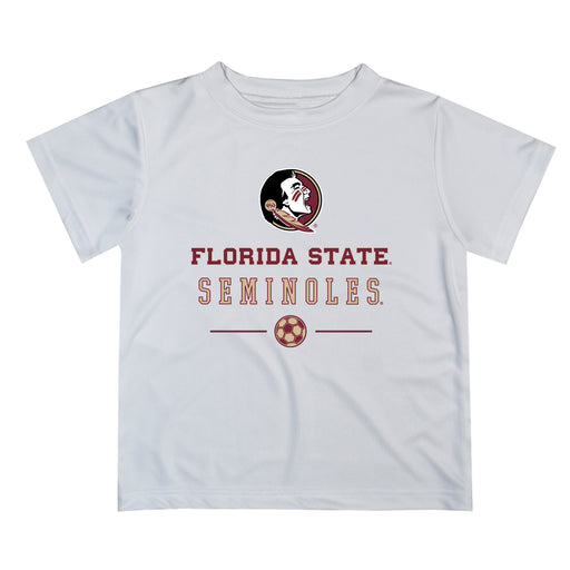 Florida State Seminoles Vive La Fete Soccer V1 White Short Sleeve Tee Shirt