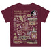 Florida State Seminoles Hand Sketched Vive La Fete Impressions Artwork Boys Gold Short Sleeve Tee Shirt - Vive La Fête - Online Apparel Store