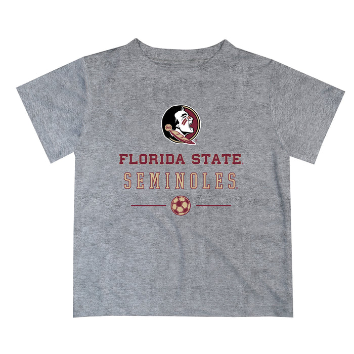 Florida State Seminoles Vive La Fete Soccer V1 Gray Short Sleeve Tee Shirt