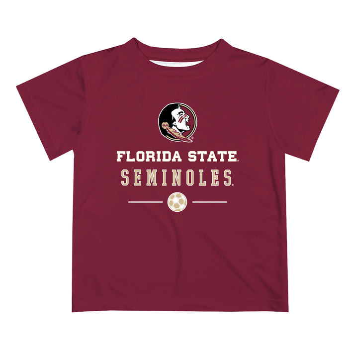 Florida State Seminoles Vive La Fete Soccer V1 Garnet Short Sleeve Tee Shirt