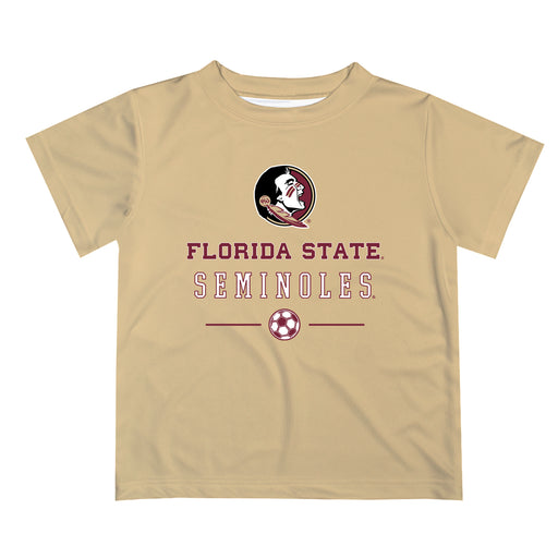 Florida State Seminoles Vive La Fete Soccer V1 Gold Short Sleeve Tee Shirt