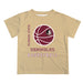 Florida State Seminoles Vive La Fete Basketball V1 Gold Short Sleeve Tee Shirt